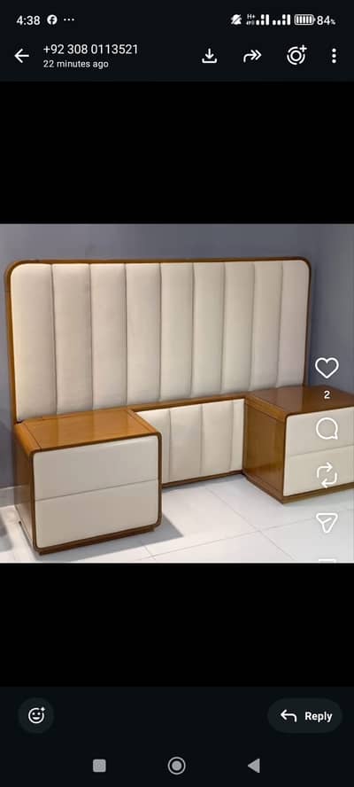 Polished Wooden Bed | Modern Bedroom Bed | Premium Quality