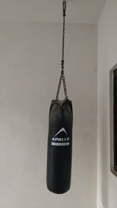 boxing punching bag with chains