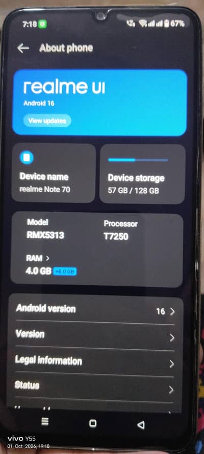 Realme Note 70
