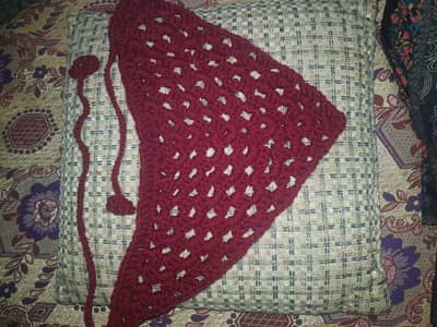 Handmade Crochet Bandana – Maroon