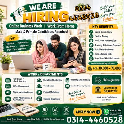 Online Jobs, Assignment Writing, Data Entry, Typing job, Part Time Job