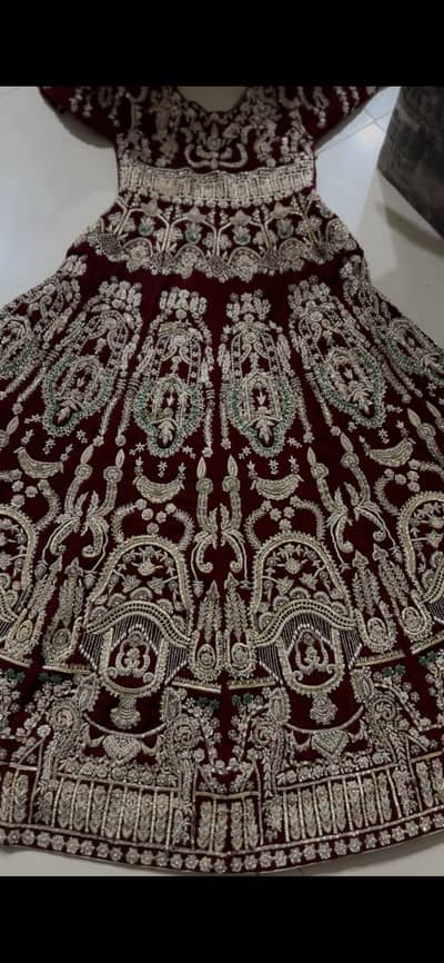 Bridal velvet maxi with dupta