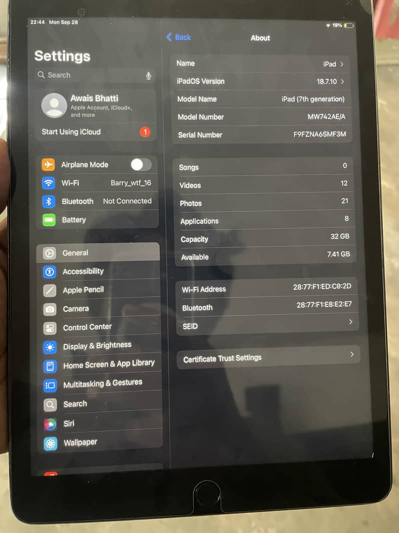ipad 7genration 0