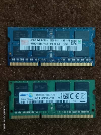 Laptop Ram For Sale 8 + 4
