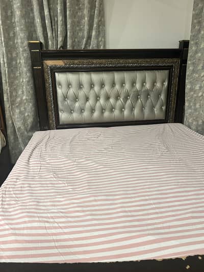 King size Bed with matress and One side table