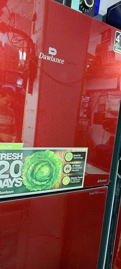 9193 L size zero one inverter glass door,plates refrigerator full new