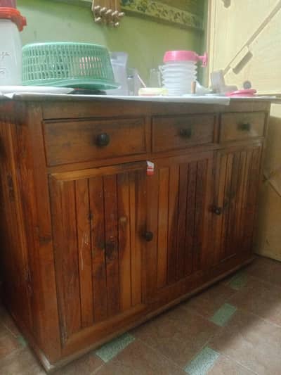 Wooden Sideboard Cabinet - nahtar Wood - 4 Door