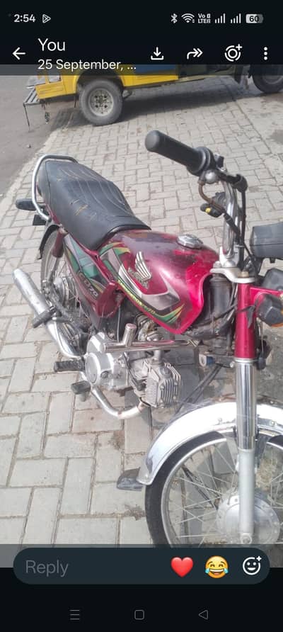 Honda 70cc bike available original condition documents complete he