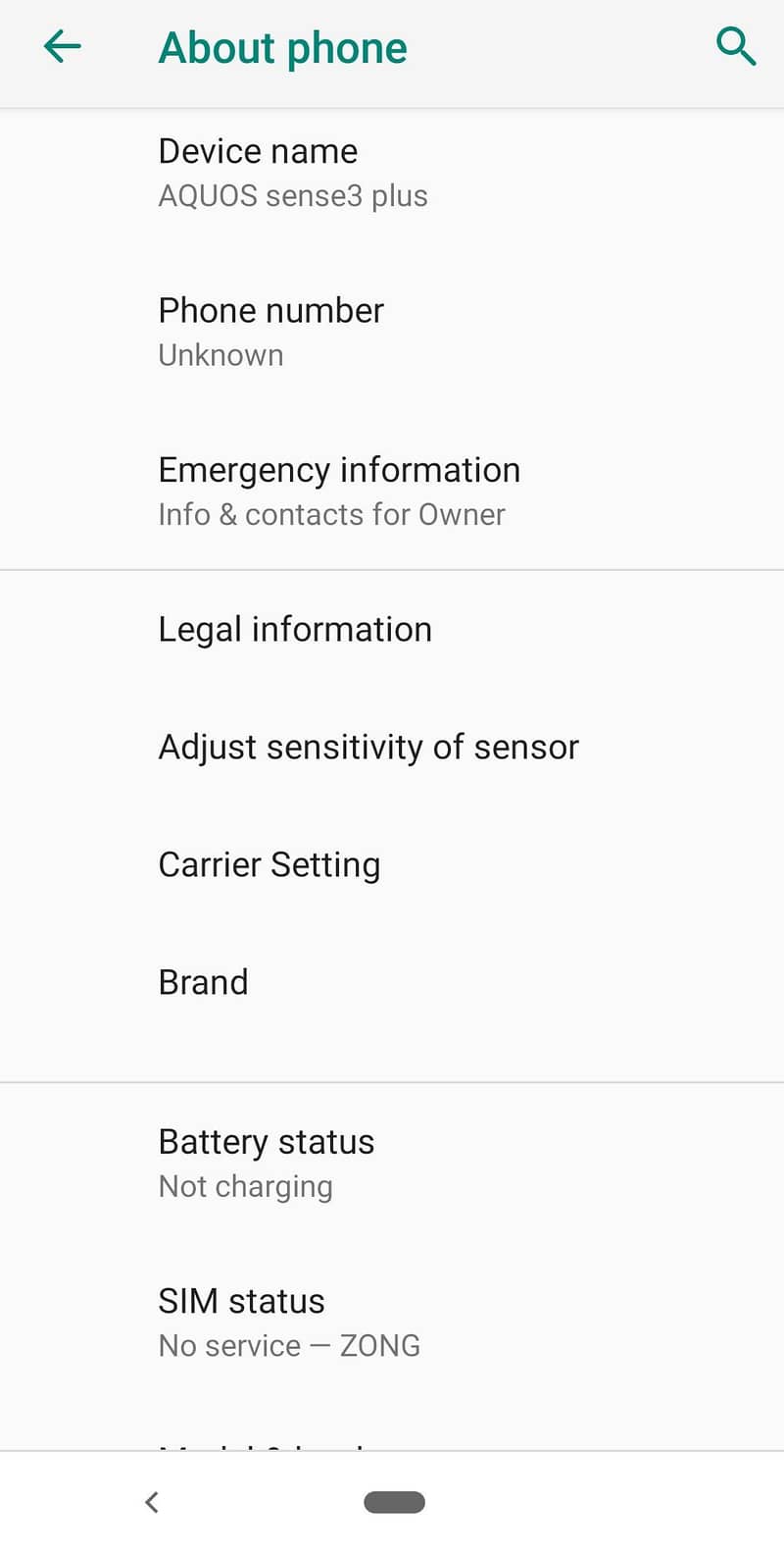 Sharp Aquos Sense3plus 5
