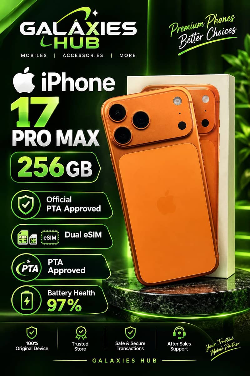iPhone 18 Pro Max 256GB Box Pack | 93% Battery | Physical SIM + E-SIM ...