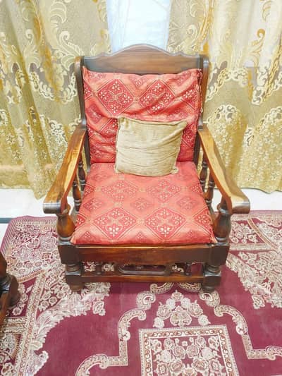 Wooden Sofa Set - 3 Seater & 2 Single Seater.