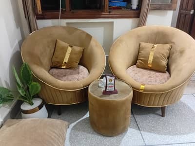 Urgent sale 2 sofas with table and 2 cushions