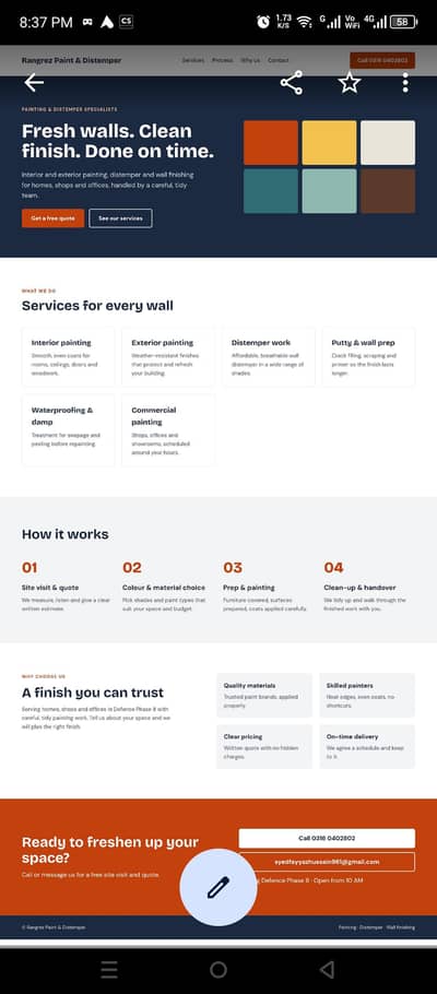 Rangraiz paints and distemper services
