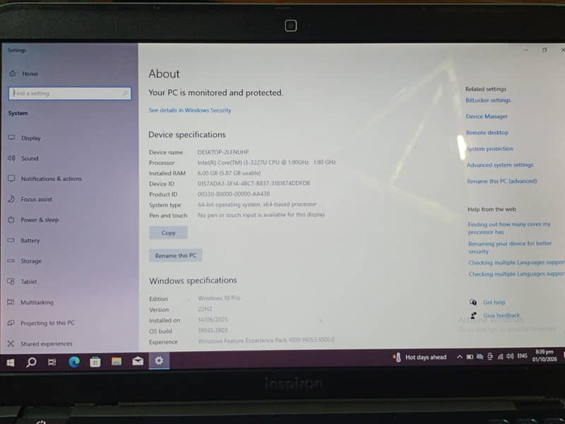 Dell laptop 4