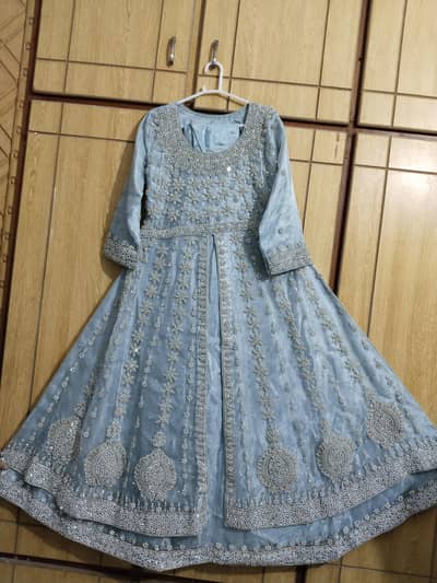 Ice Blue Bridal Long Maxi