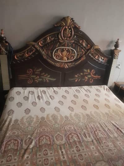 Double bed with sofa and mirror