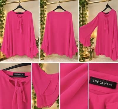 Limelight Pink Chiffon Western Top | XS | Brand New 10/10