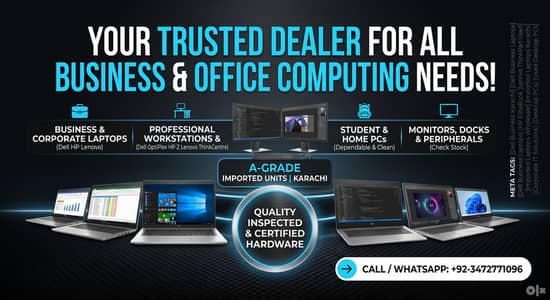 Dell HP Lenovo Laptops & Desktop Computers Dealer | Business, Office