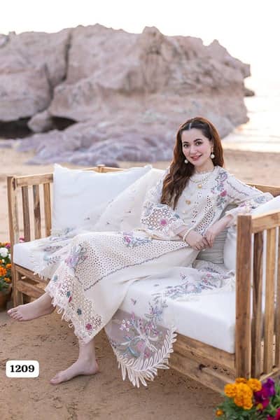 Winter collections 2026 / 2027 , 3 PC  Embroidered Dhanak suit