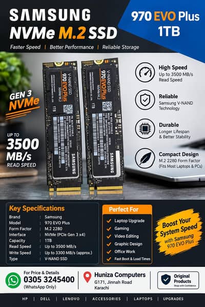 Samung 970 pro plus Evo 1TB Nvme SSD