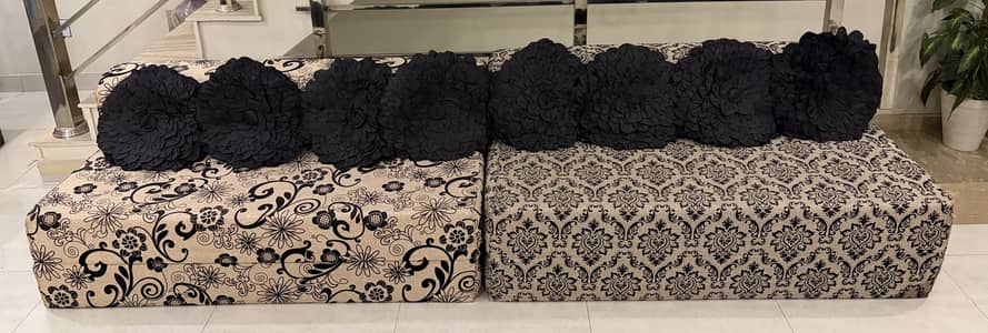 2 PCS SOFA BEDS WITH IMPORTED QUALITY CUSHIONS