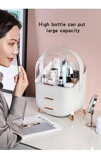 T  Luxury Desktop Cosmetics Storage Box Dust-proof Makeup Organizer For Cotton Pads Swabs Bathroom Jewelry Organizer for Cosmetics