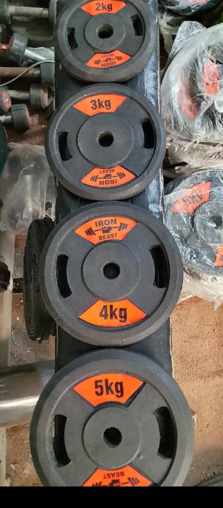 dumbbells rubber coated plats 1