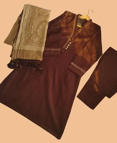 3 PC khaddar dress