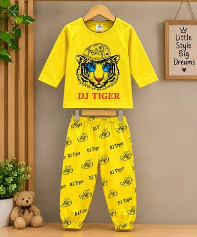 Kids 2-Piece DJ Tiger Dress Set | 3 Colours