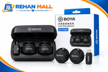  BOYA BY-MW6 Dual Wireless Microphone with Charging Case