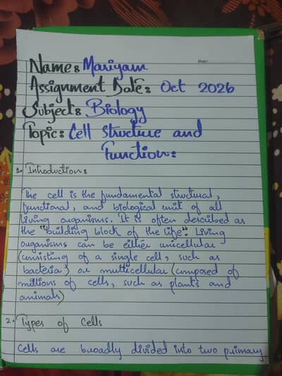 Handwritten Assignment & Notes Writing Services