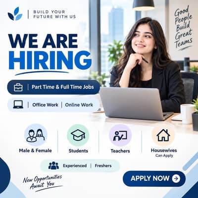 hiring Male and female for work