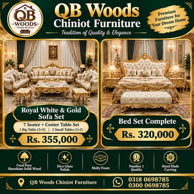 Royal Sofa Set & Complete Luxury Bed Set