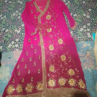 one time used gawn with shalwar and dubata