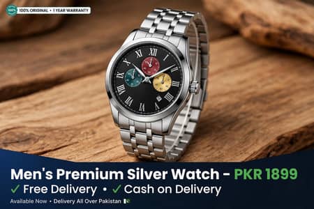 Stainless Steel Chain Watch - Modern Collection
