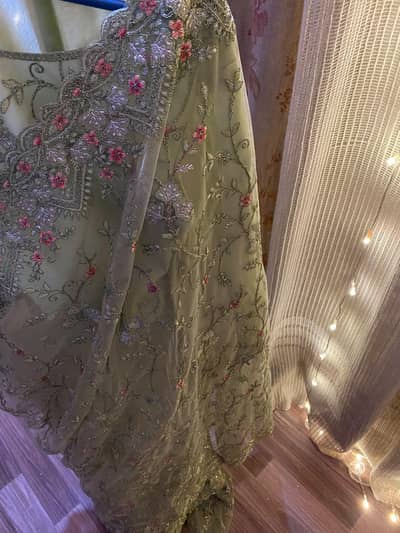 Elegant sea green sari