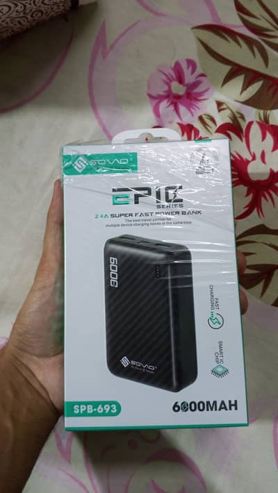 Sovo power bank 6000 Mah just Open box 3 days use