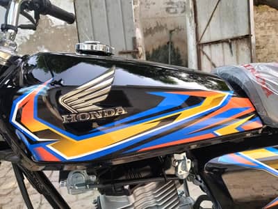 Honda CG125 2027 sticker Black color zero meter