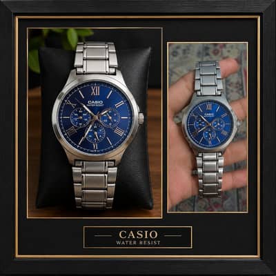 ⌚ Original Casio Blue Dial Men’s Watch – Excellent Condition