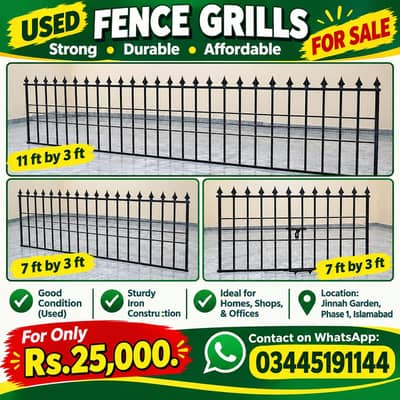 used fence grills for sale-Just Rs. 25,000