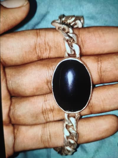 beautiful black stone bracelet for men