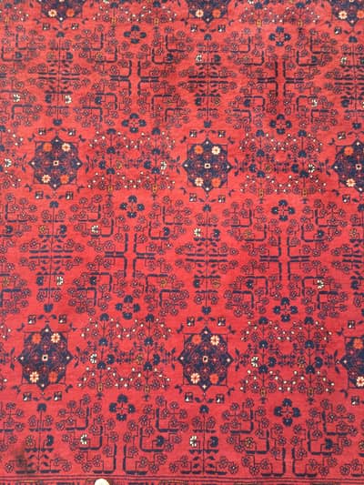 Authentic Afghan Mazar Sharif Handmade Carpet – 9.5 × 6.5 ft