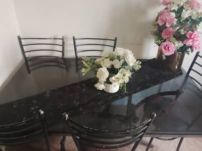 Iron Dining table 6 chairs
