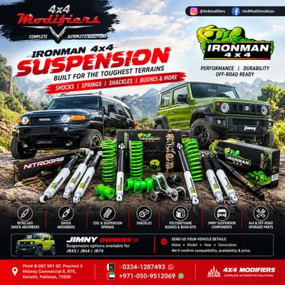 Ironman 4x4 Suspension | Nitro Gas Shocks | Springs | Shackles