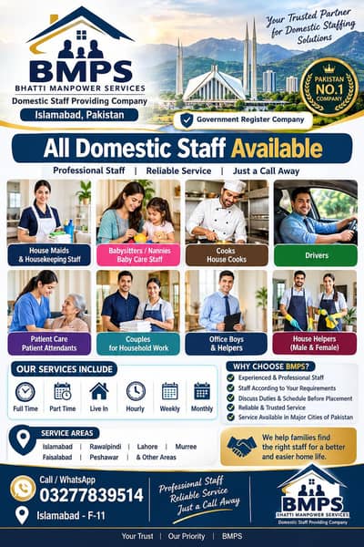 Domesticworkers,housemaids,babysitter,patientcare,cooks, drivers