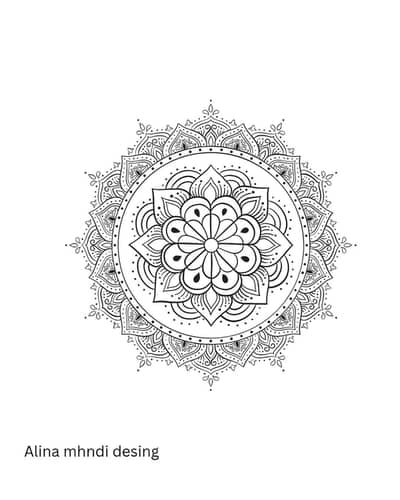 Mehndi Mandala PNG Desing for Book