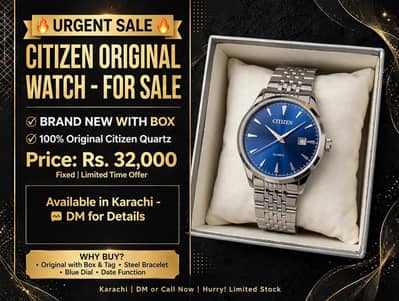 FOR SALE - CITIZEN Original Quartz Watch (Brand New)