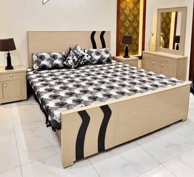 Wooden bed set-Queen size bed-Stylish bed set-bed for sale-bridal bed