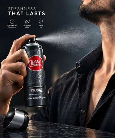 Golden Pearl Charge Body Spray – Fresh Men’s Fragrance