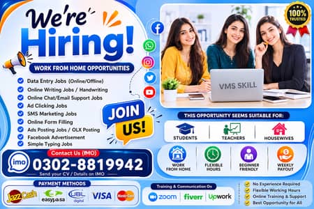 We are offering flexible online task-based work for individuals looki